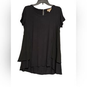 Ella Samani Black Blouse Medium NWT